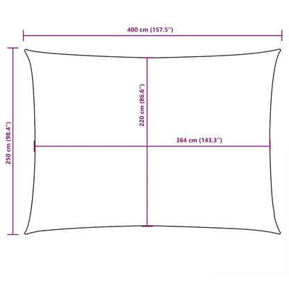 vidaXL Sonnensegel Oxford-Gewebe Rechteckig 2,5x4 m Anthrazit