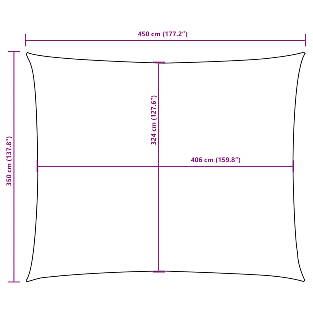vidaXL Sonnensegel Oxford-Gewebe Rechteckig 3,5x4,5 m Anthrazit