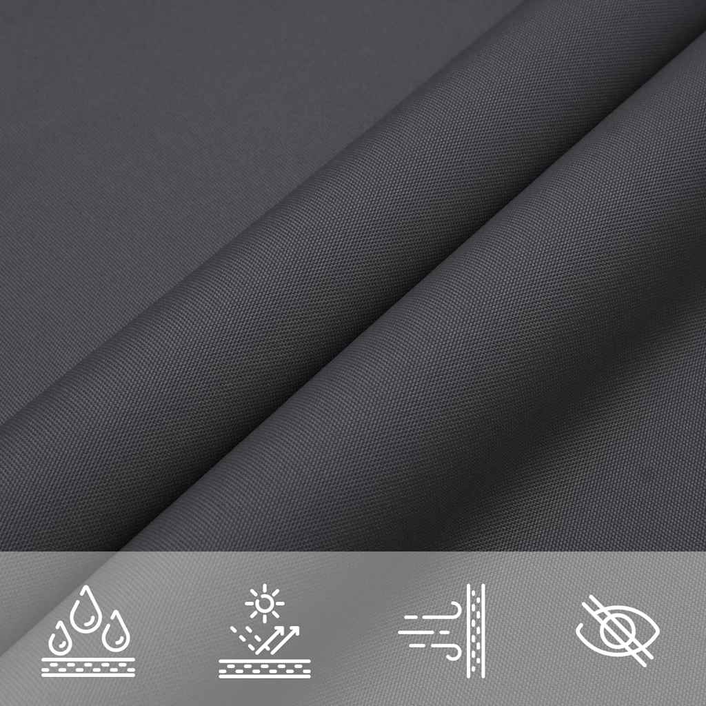 vidaXL Sonnensegel Oxford-Gewebe Rechteckig 5x8 m Anthrazit