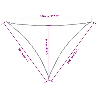 vidaXL Sonnensegel Oxford-Gewebe Dreieckig 2,5x2,5x3,5 m Anthrazit