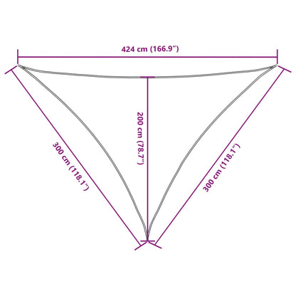 vidaXL Sonnensegel Oxford-Gewebe Dreieckig 3x3x4,24 m Anthrazit