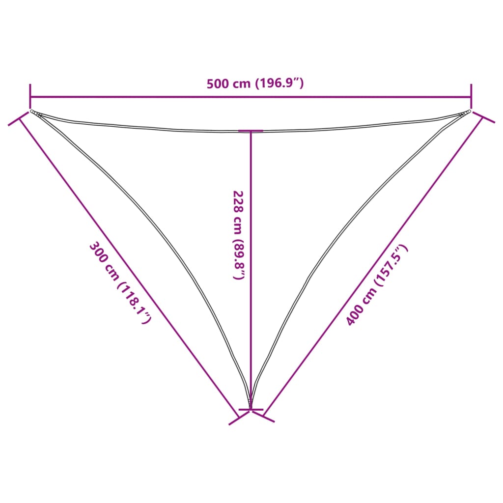 vidaXL Sonnensegel Oxford-Gewebe Dreieckig 3x4x5 m Anthrazit