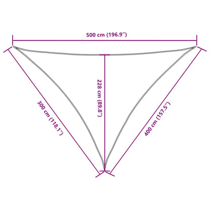 vidaXL Sonnensegel Oxford-Gewebe Dreieckig 3x4x5 m Anthrazit