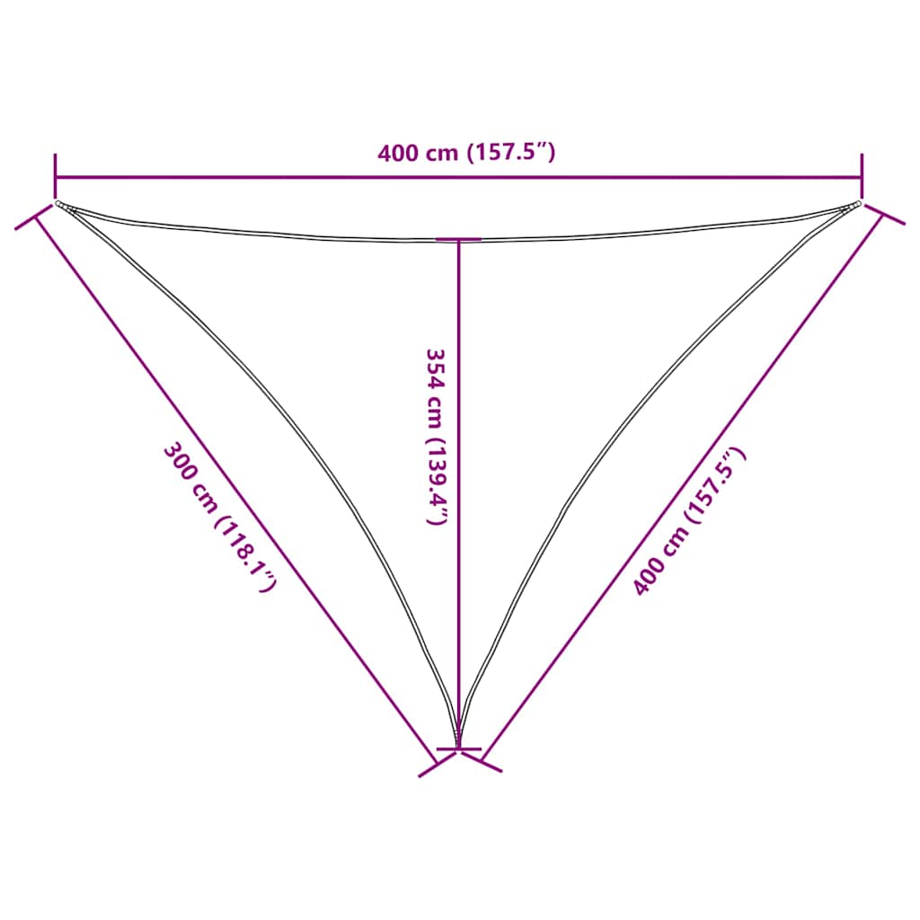 vidaXL Sonnensegel Oxford-Gewebe Dreieckig 3x4x4 m Anthrazit