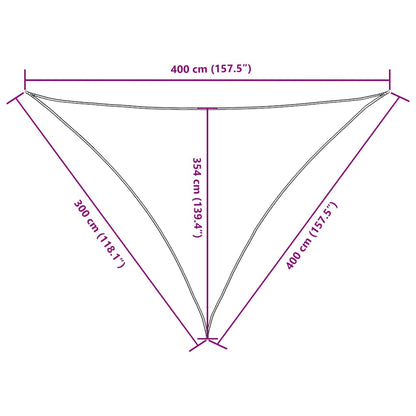 vidaXL Sonnensegel Oxford-Gewebe Dreieckig 3x4x4 m Anthrazit