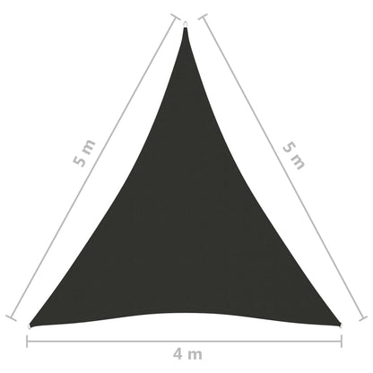 vidaXL Sonnensegel Oxford-Gewebe Dreieckig 4x5x5 m Anthrazit