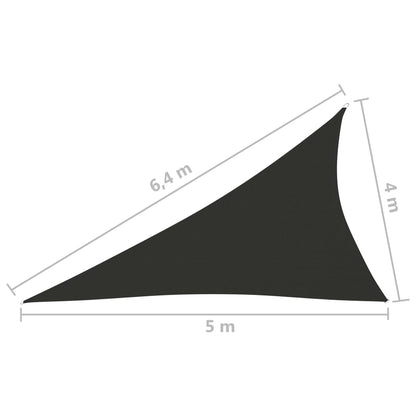 vidaXL Sonnensegel Oxford-Gewebe Dreieckig 4x5x6,4 m Anthrazit