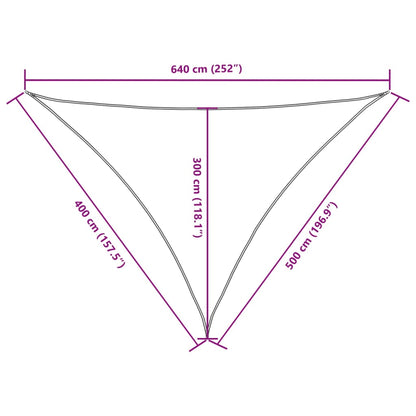 vidaXL Sonnensegel Oxford-Gewebe Dreieckig 4x5x6,4 m Anthrazit