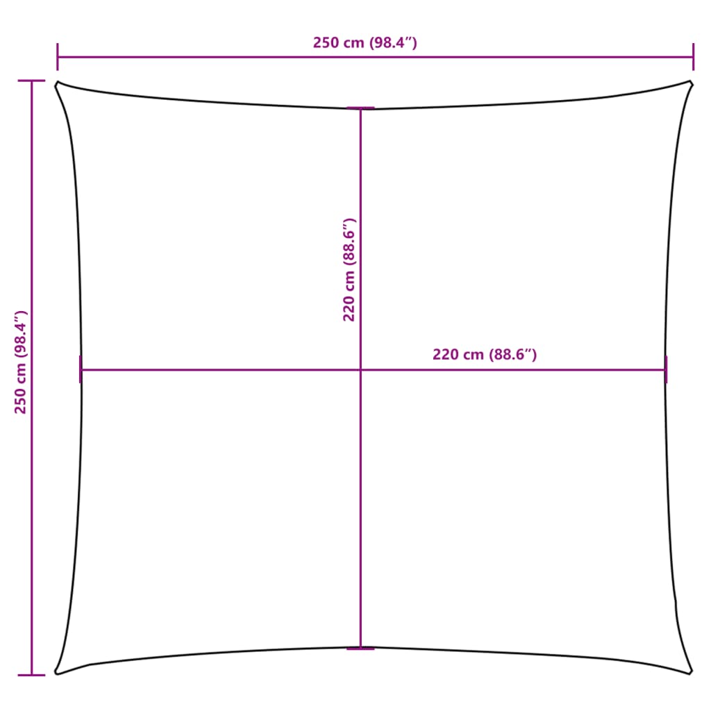vidaXL Sonnensegel Oxford-Gewebe Quadratisch 2,5x2,5 m Beige