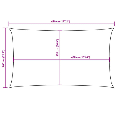 vidaXL Voile d'ombrage Oxford rectangulaire 2x4,5 m Beige