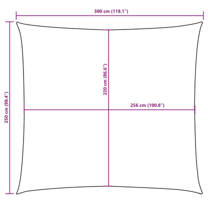 vidaXL Sonnensegel Oxford-Gewebe Rechteckig 2,5x3 m Beige