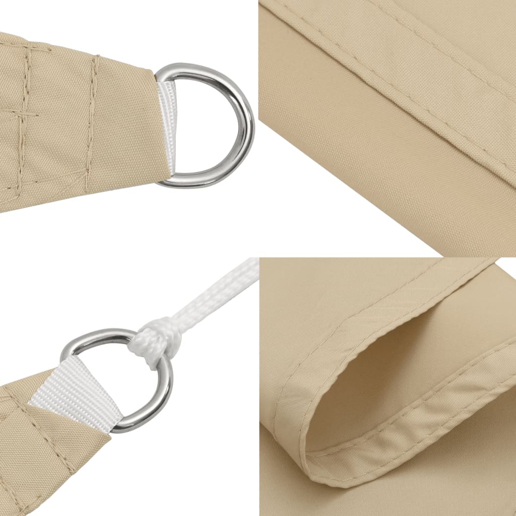 vidaXL Sonnensegel Oxford-Gewebe Rechteckig 3x4 m Beige