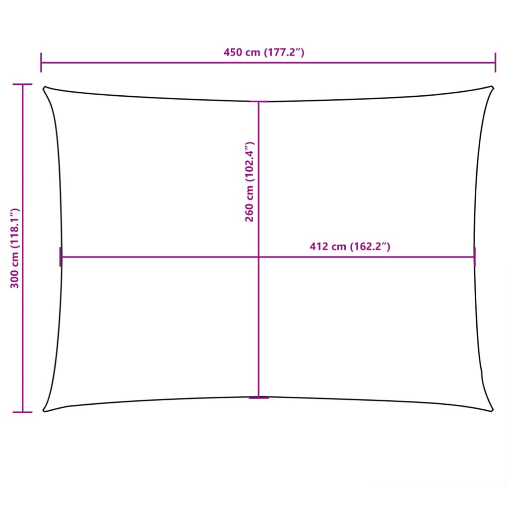 vidaXL Sonnensegel Oxford-Gewebe Rechteckig 3x4,5 m Beige