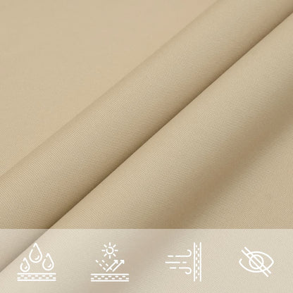 vidaXL Sonnensegel Oxford-Gewebe Rechteckig 3x5 m Beige