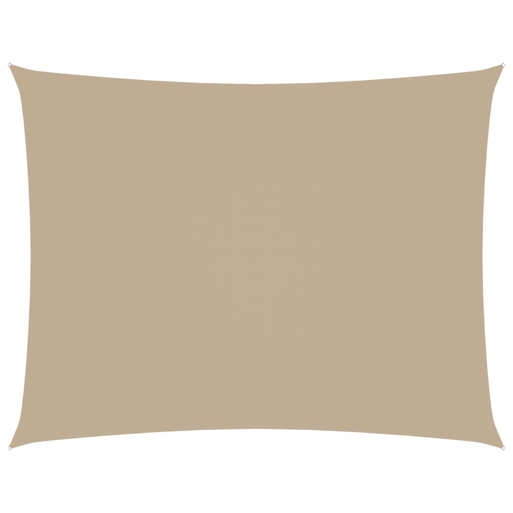 vidaXL Sonnensegel Oxford-Gewebe Rechteckig 3,5x4,5 m Beige