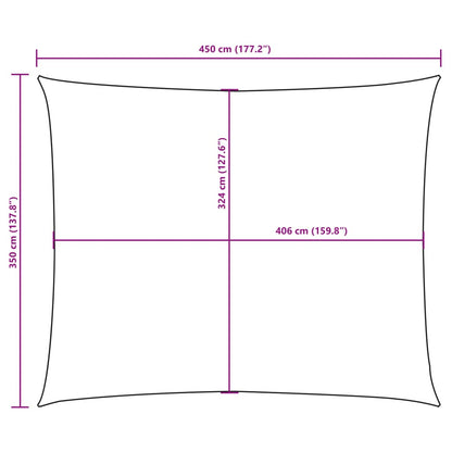 vidaXL Sonnensegel Oxford-Gewebe Rechteckig 3,5x4,5 m Beige