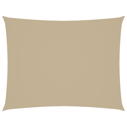 vidaXL Sonnensegel Oxford-Gewebe Rechteckig 3,5x5 m Beige