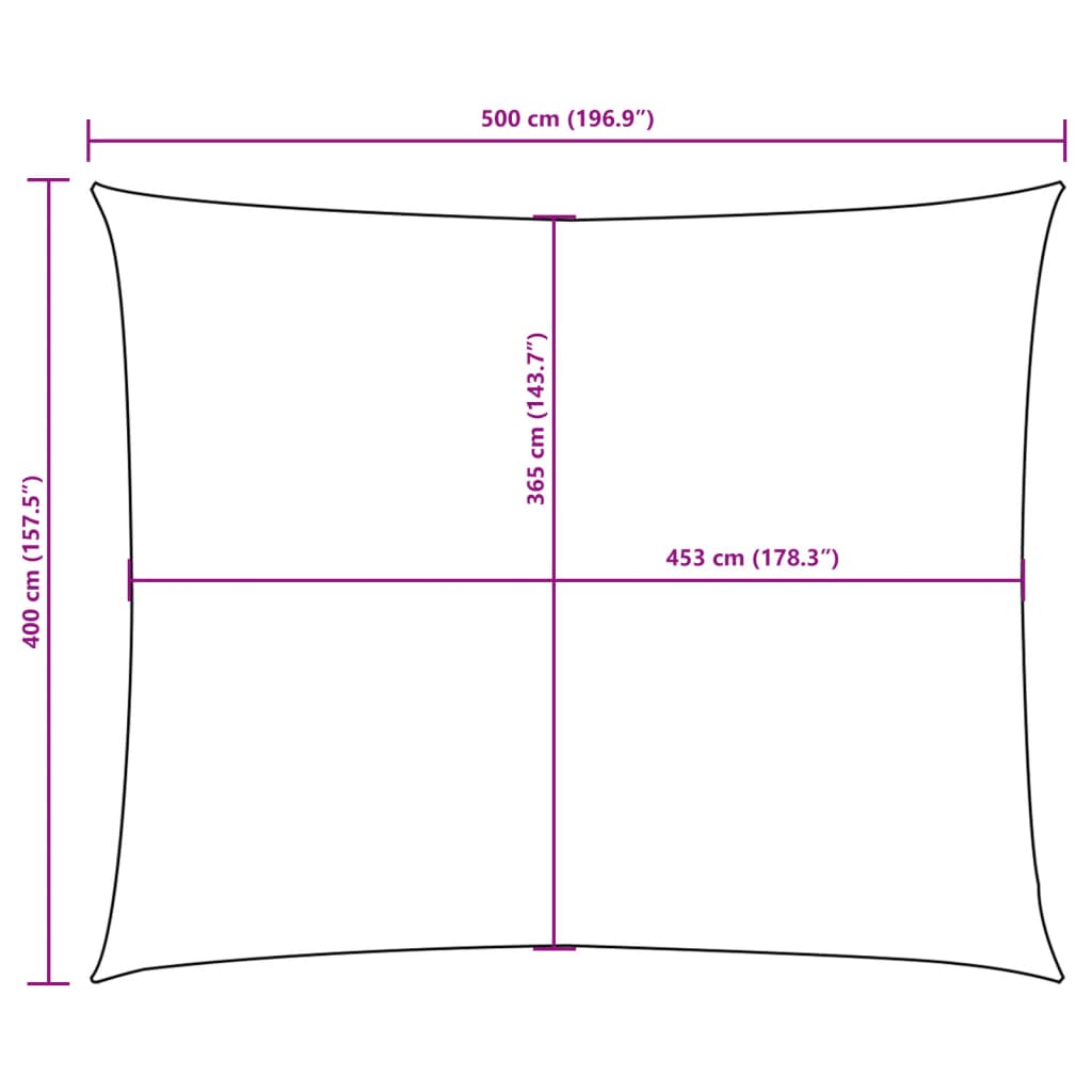 vidaXL Sonnensegel Oxford-Gewebe Rechteckig 4x5 m Beige