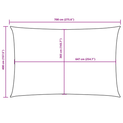 vidaXL Sonnensegel Oxford-Gewebe Rechteckig 4x7 m Beige