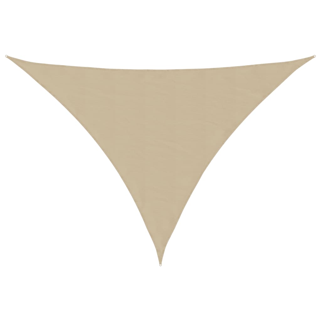 vidaXL Voile d'ombrage triangulaire en tissu Oxford 4x4x5,8 m Beige