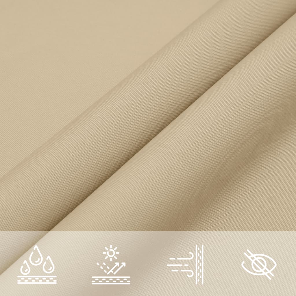 vidaXL Voile d'ombrage en tissu Oxford triangulaire 4x5x5 m beige