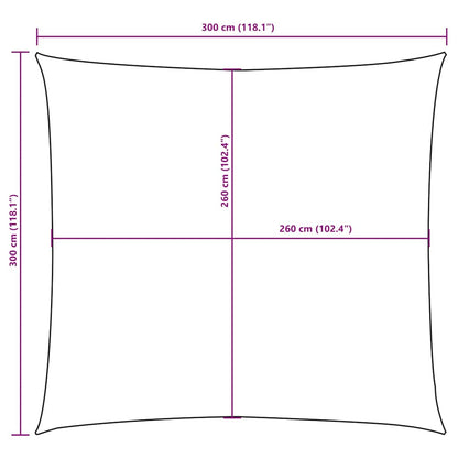 vidaXL Sonnensegel Oxford-Gewebe Quadratisch 3x3 m Creme