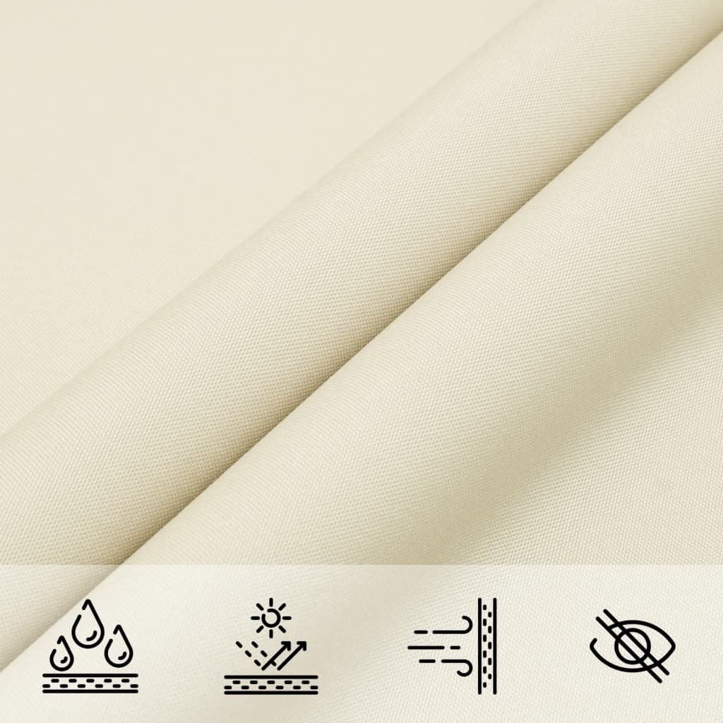 vidaXL Sonnensegel Oxford-Gewebe Rechteckig 3,5x5 m Creme