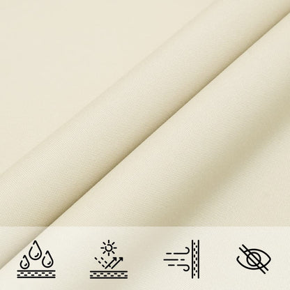vidaXL Sonnensegel Oxford-Gewebe Rechteckig 3,5x5 m Creme