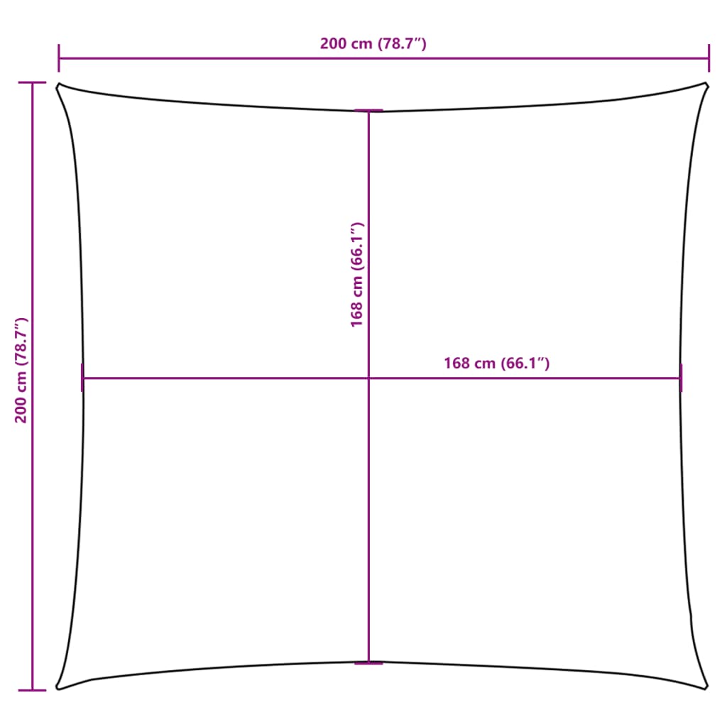 vidaXL Sonnensegel Oxford-Gewebe Quadratisch 2x2 m Weiß