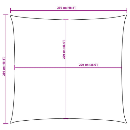 vidaXL Sonnensegel Oxford-Gewebe Quadratisch 2,5x2,5 m Weiß