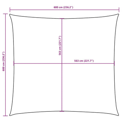 vidaXL Sonnensegel Oxford-Gewebe Quadratisch 6x6 m Weiß