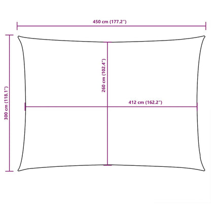 vidaXL Sonnensegel Oxford-Gewebe Rechteckig 3x4,5 m Weiß