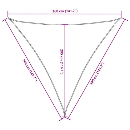 vidaXL Sonnensegel Oxford-Gewebe Dreieckig 3,6x3,6x3,6 m Weiß