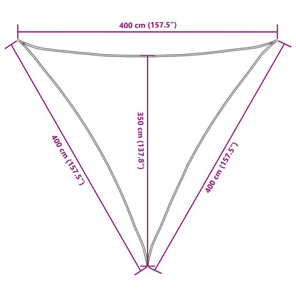 vidaXL Voile d'ombrage en tissu Oxford triangulaire 4x4x4 m blanc