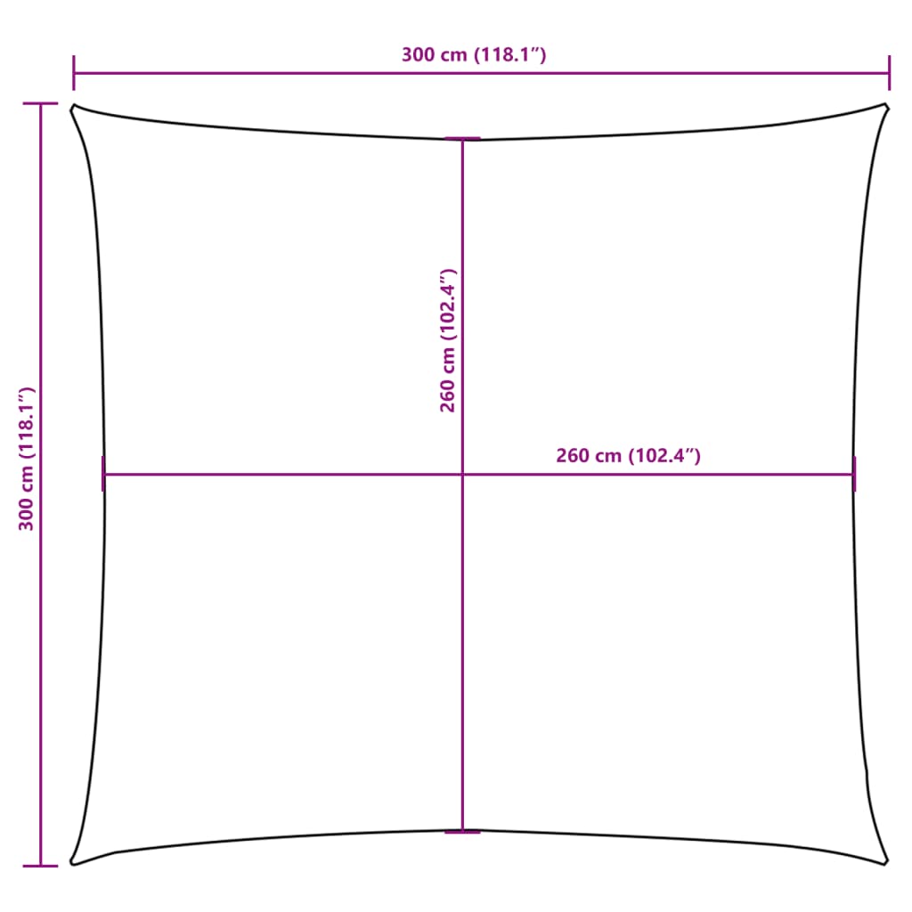 vidaXL Sonnensegel Oxford-Gewebe Quadratisch 3x3 m Terrakotta-Rot