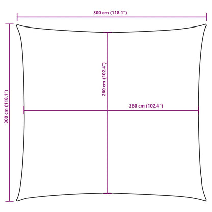 vidaXL Sonnensegel Oxford-Gewebe Quadratisch 3x3 m Terrakotta-Rot