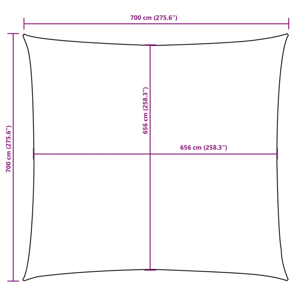 vidaXL Sonnensegel Oxford-Gewebe Quadratisch 7x7 m Terrakotta-Rot