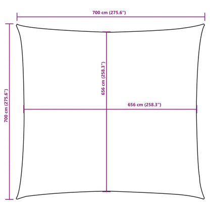 vidaXL Sonnensegel Oxford-Gewebe Quadratisch 7x7 m Terrakotta-Rot