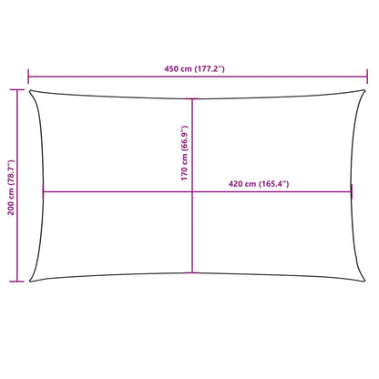 vidaXL Sonnensegel Oxford-Gewebe Rechteckig 2x4,5 m Terrakotta-Rot
