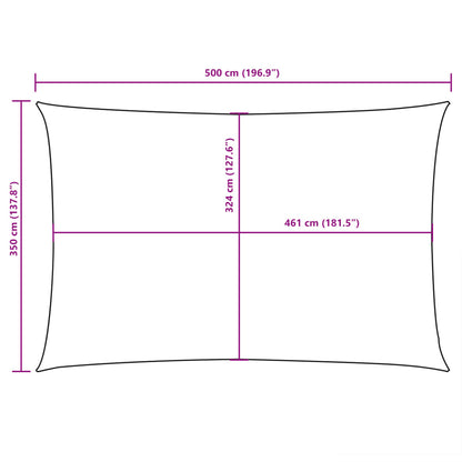 vidaXL Voile d'ombrage en tissu Oxford rectangulaire 3,5x5 m rouge terre cuite