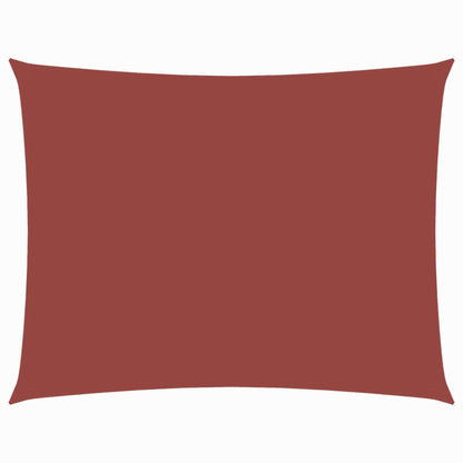 vidaXL Voile d'ombrage en tissu Oxford rectangulaire 6x7 m Rouge terre cuite