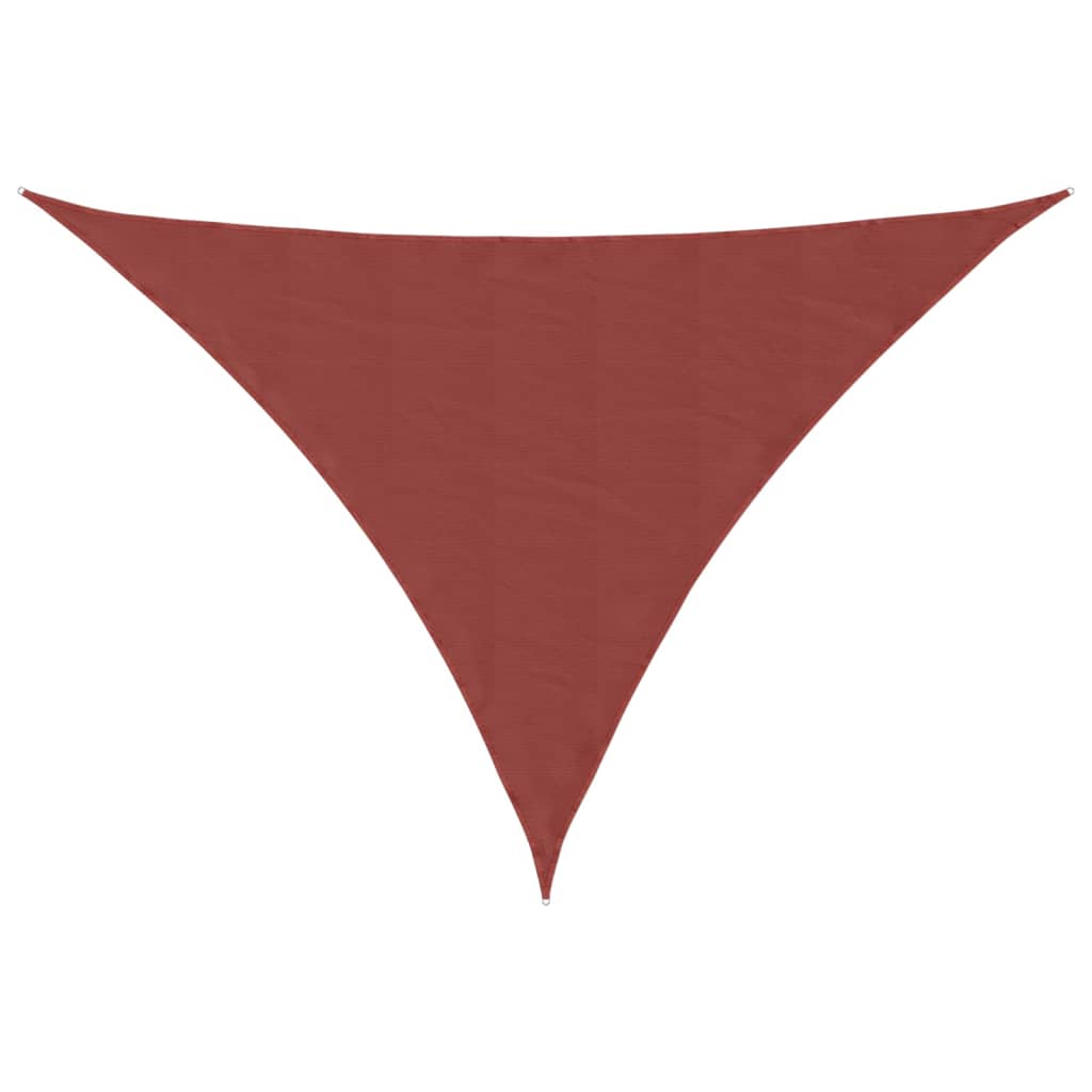 vidaXL Voile d'ombrage en tissu Oxford triangulaire 4x5x6,4 m rouge terre cuite