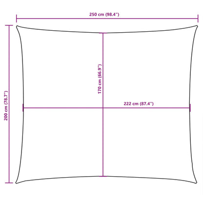 vidaXL Sonnensegel Oxford-Gewebe Rechteckig 2x2,5 m Taupe