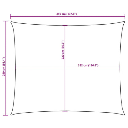 vidaXL Sonnensegel Oxford-Gewebe Rechteckig 2,5x3,5 m Taupe