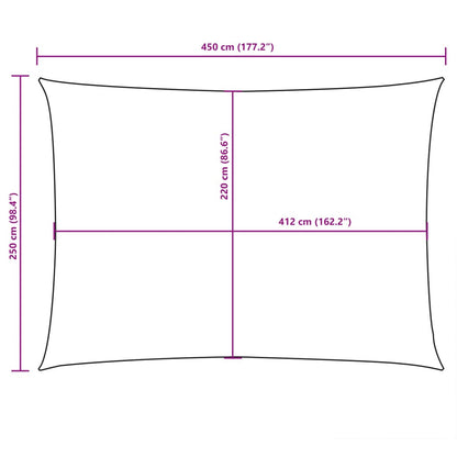 vidaXL Sonnensegel Oxford-Gewebe Rechteckig 2,5x4,5 m Taupe