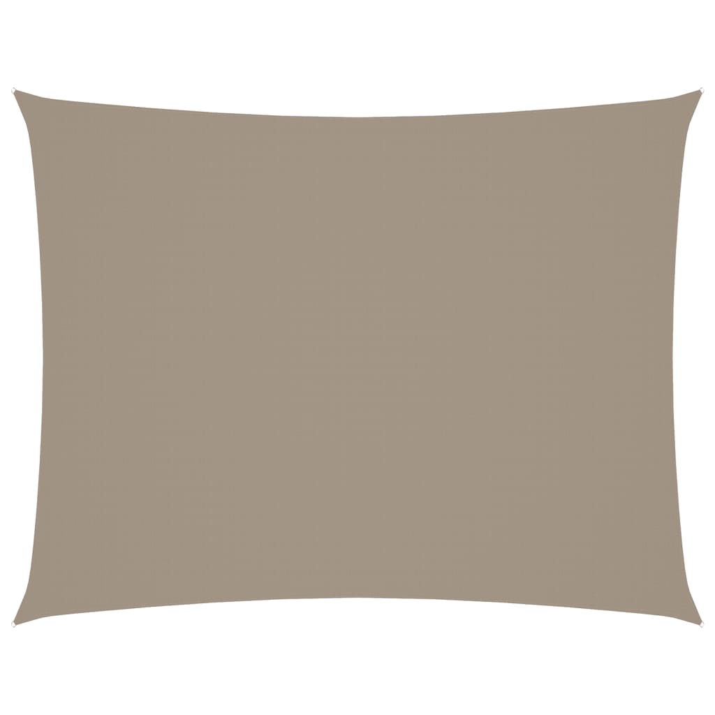 vidaXL Sonnensegel Oxford-Gewebe Rechteckig 5x6 m Taupe