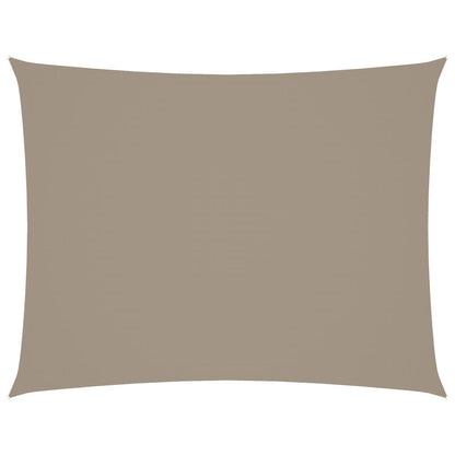vidaXL Sonnensegel Oxford-Gewebe Rechteckig 5x6 m Taupe