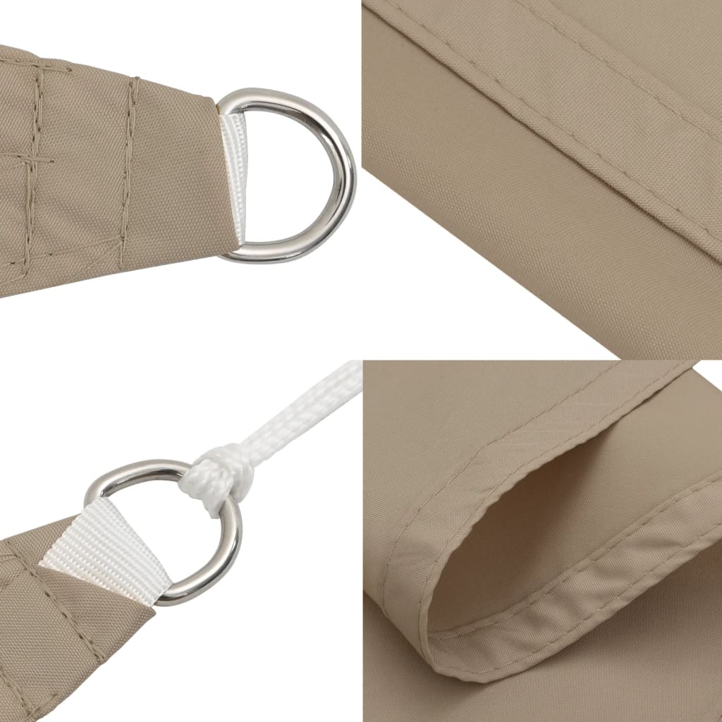 vidaXL Sonnensegel Oxford-Gewebe Rechteckig 5x8 m Taupe