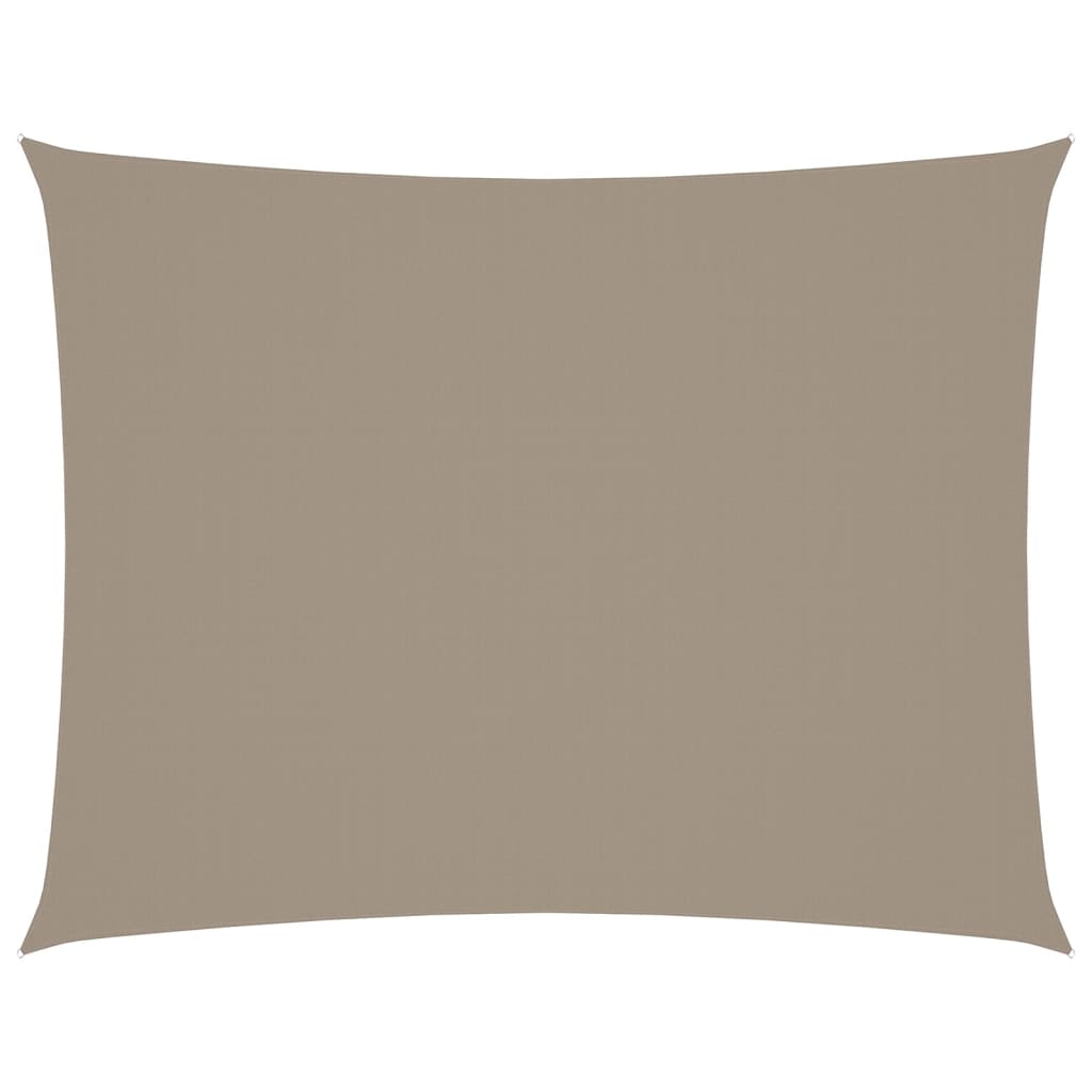vidaXL Sonnensegel Oxford-Gewebe Rechteckig 6x7 m Taupe