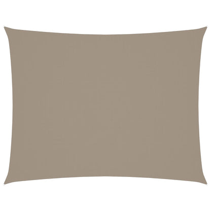 vidaXL Sonnensegel Oxford-Gewebe Rechteckig 6x7 m Taupe